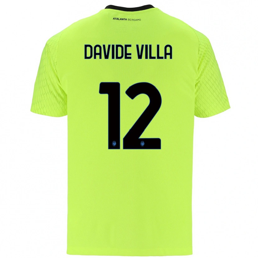 Danxen Męski Matteo Davide Villa #12 Zielony Żółty Czerwony Koszulka Bramkarska 2025/26