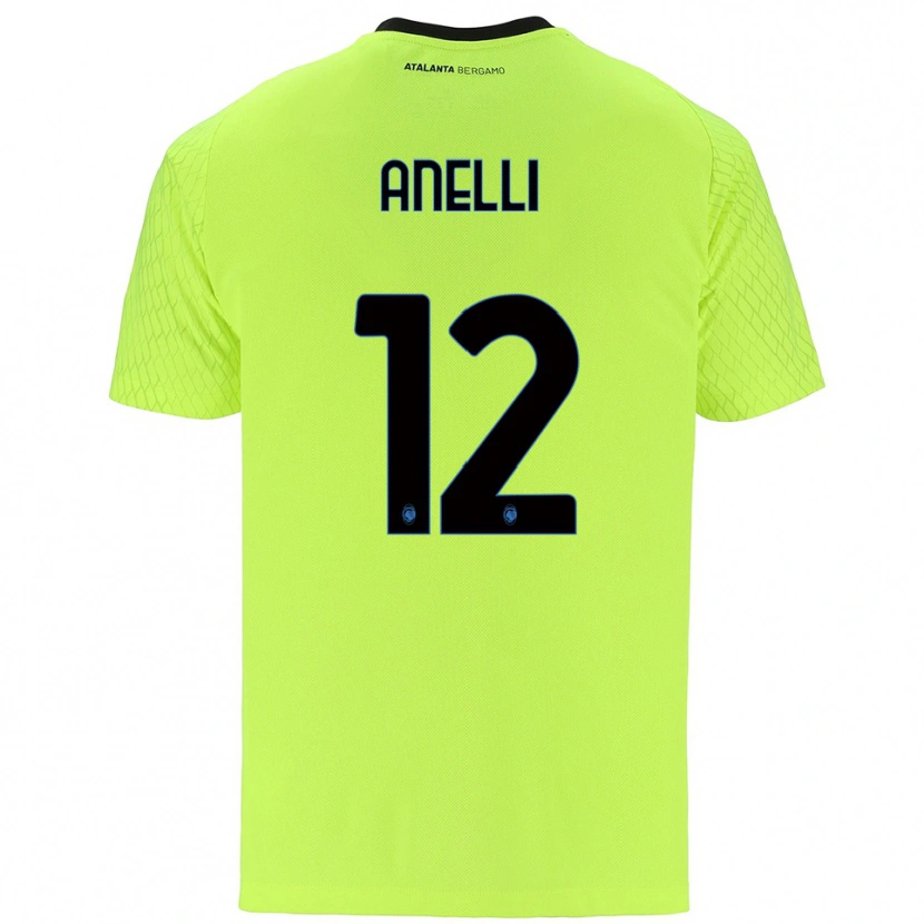 Danxen Męski Alessandro Anelli #12 Zielony Żółty Czerwony Koszulka Bramkarska 2025/26