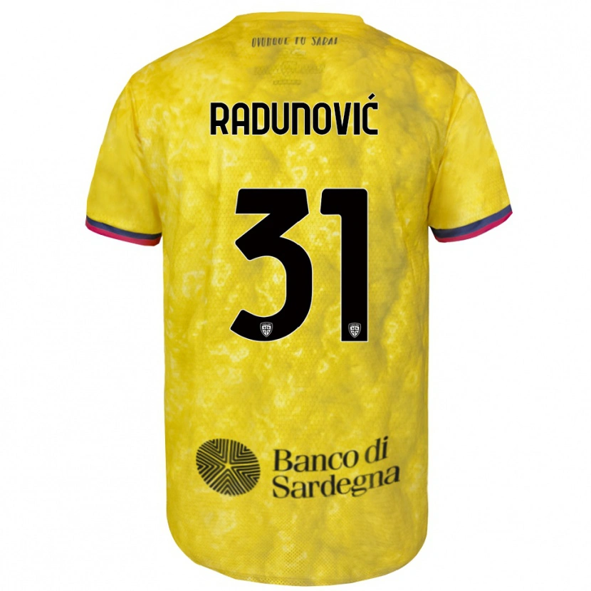 Danxen Męski Boris Radunović #31 Żółty Czarny Koszulka Bramkarska 2025/26