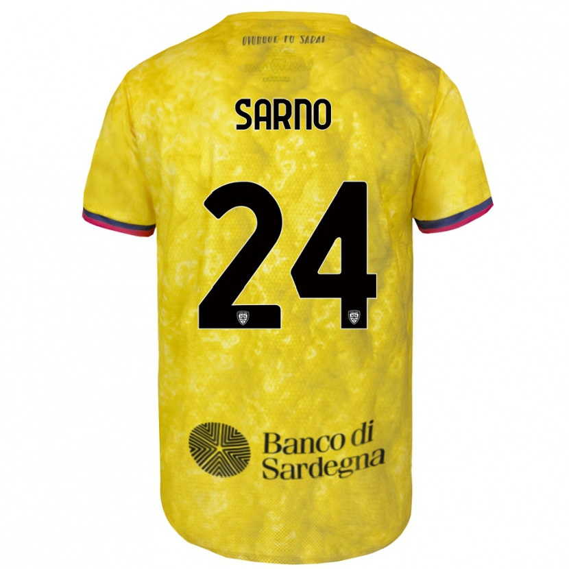 Danxen Męski Vincenzo Sarno #24 Żółty Czarny Koszulka Bramkarska 2025/26