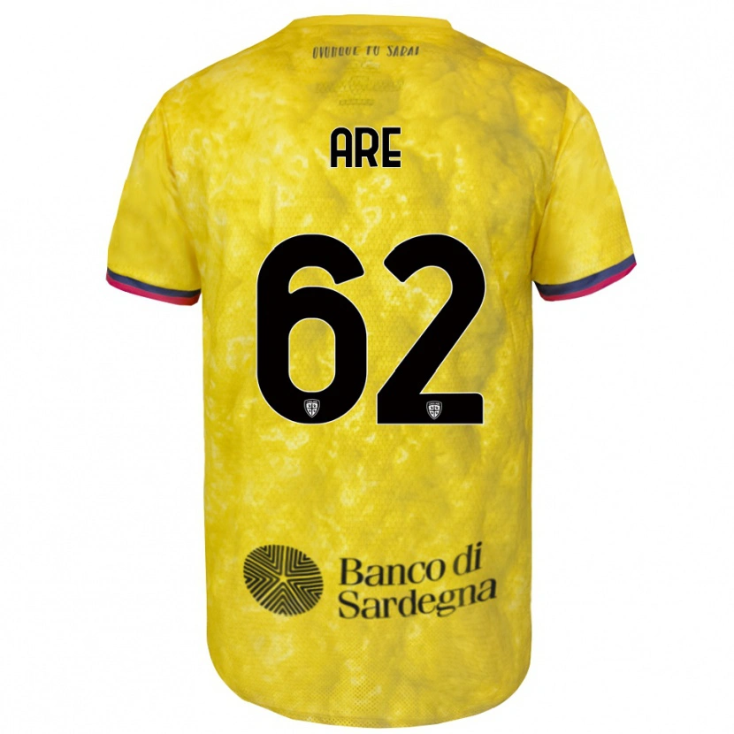 Danxen Męski Emmanuele Are #62 Żółty Czarny Koszulka Bramkarska 2025/26