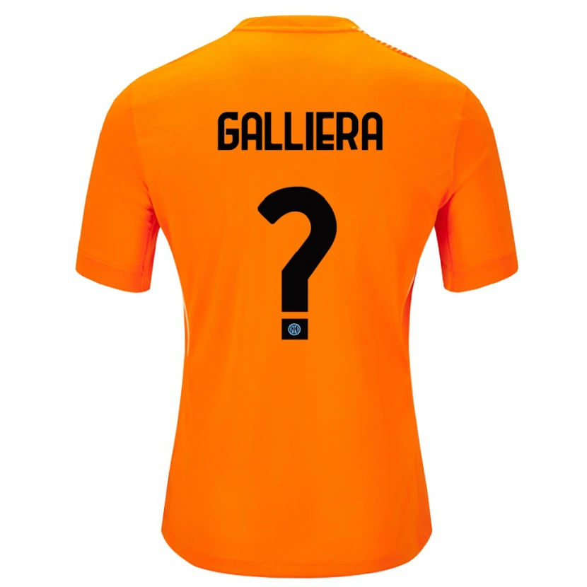 Danxen Męski Carlo Galliera #0 Jasnopomarańczowy Czarny Koszulka Bramkarska 2025/26