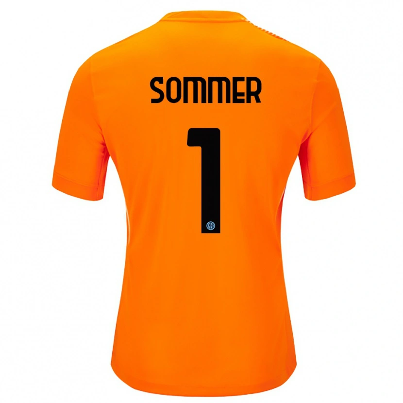 Danxen Męski Yann Sommer #1 Jasnopomarańczowy Czarny Koszulka Bramkarska 2025/26