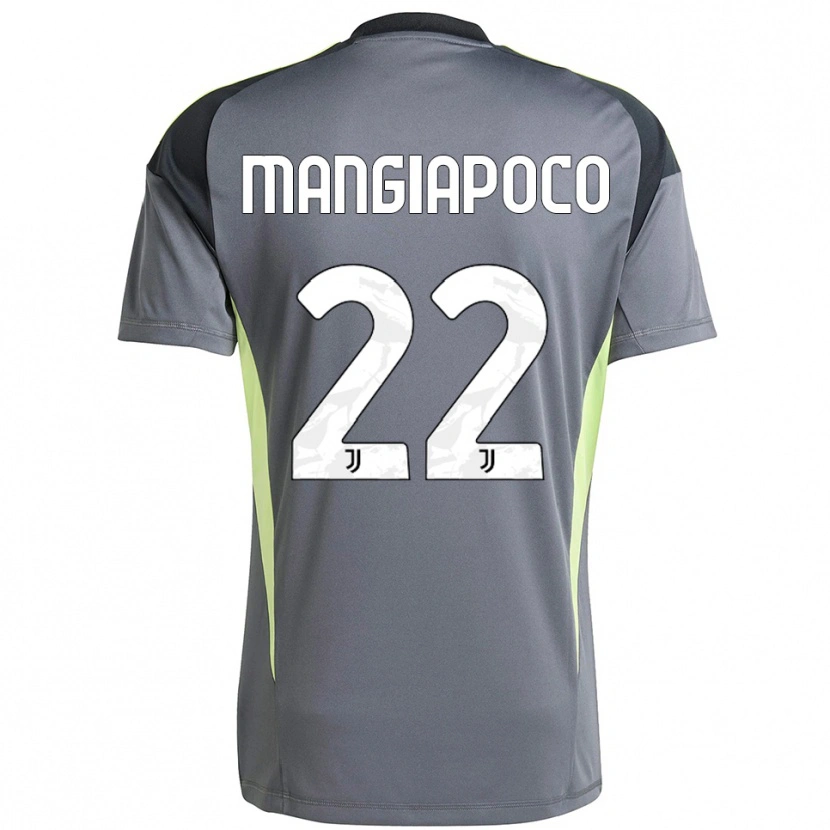 Danxen Męski Stefano Mangiapoco #22 Ciemnoszary Biały Koszulka Bramkarska 2025/26