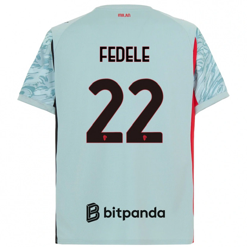 Danxen Męski Noemi Fedele #22 Jasnoniebieski Czerwony Koszulka Bramkarska 2025/26