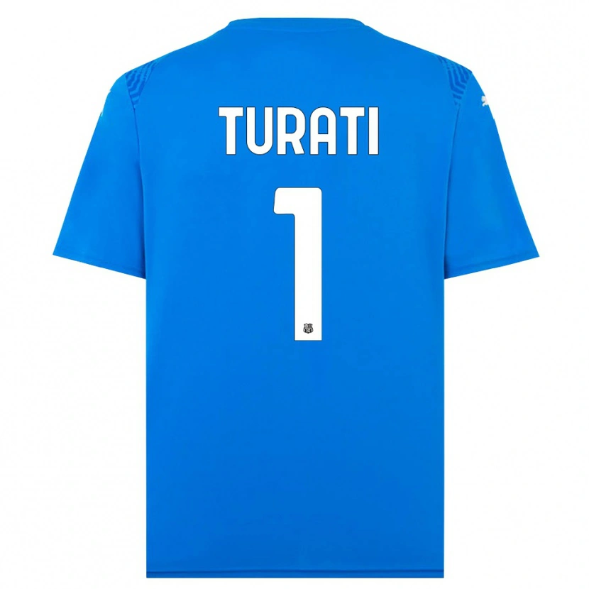 Danxen Męski Stefano Turati #1 Niebieski Biały Koszulka Bramkarska 2025/26