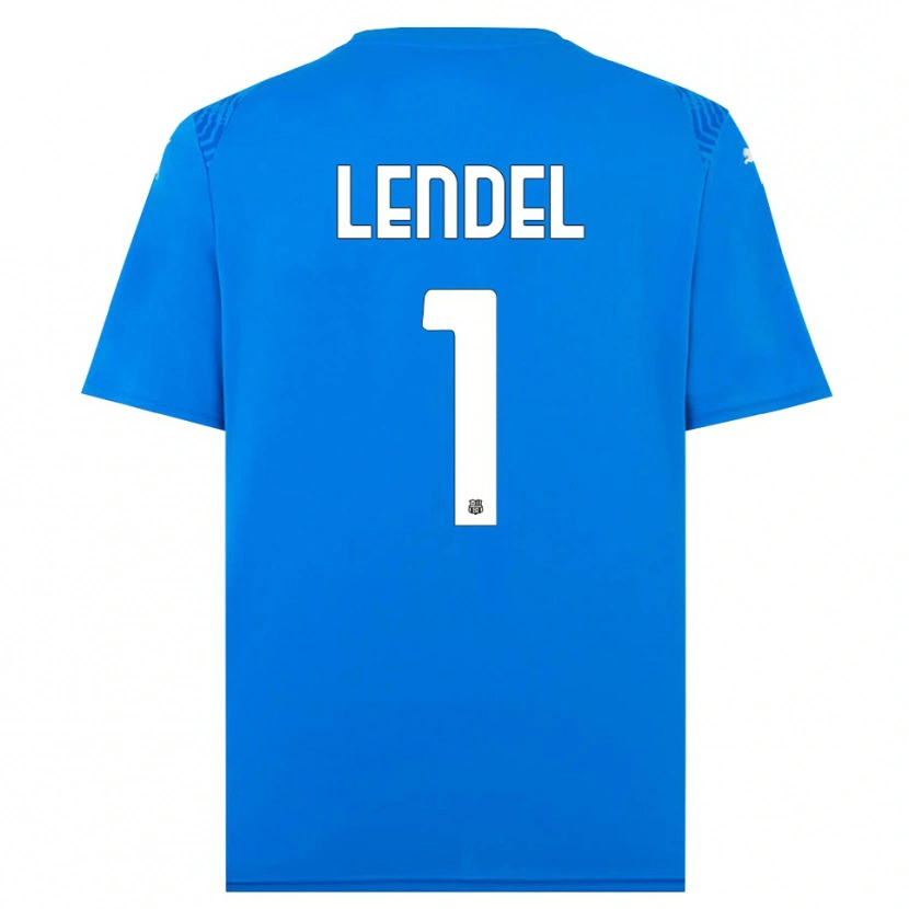 Danxen Męski Davide Lendel #1 Niebieski Biały Koszulka Bramkarska 2025/26