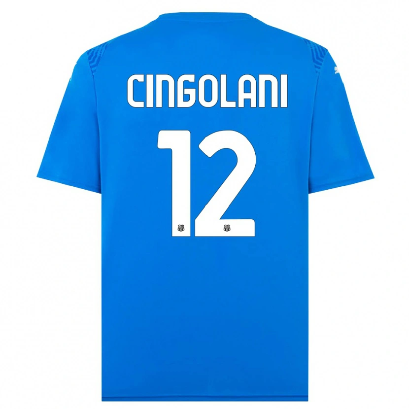 Danxen Męski Matteo Cingolani #12 Niebieski Biały Koszulka Bramkarska 2025/26