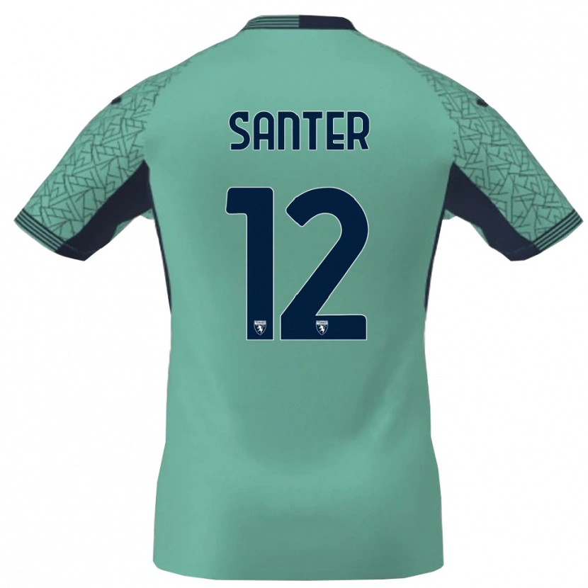 Danxen Męski Leonardo Santer #12 Błękit Laguna Koszulka Bramkarska 2025/26