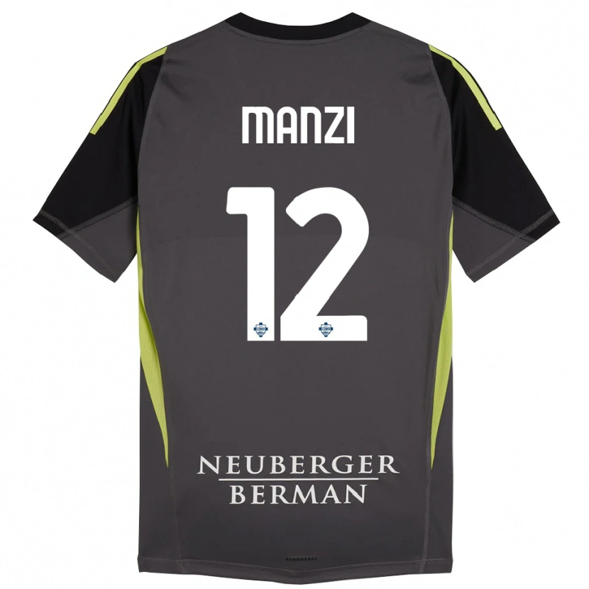 Danxen Męski Federico Manzi #12 Czarny Jasnozielony Koszulka Bramkarska 2025/26