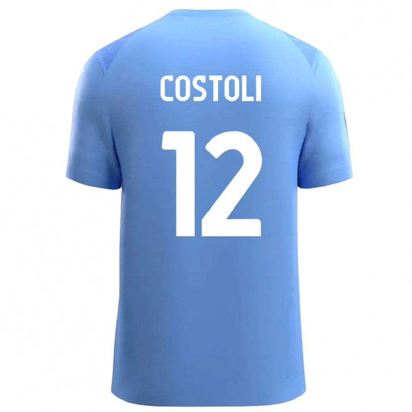 Danxen Męski Luca Costoli #12 Błękitny Biały Koszulka Bramkarska 2025/26