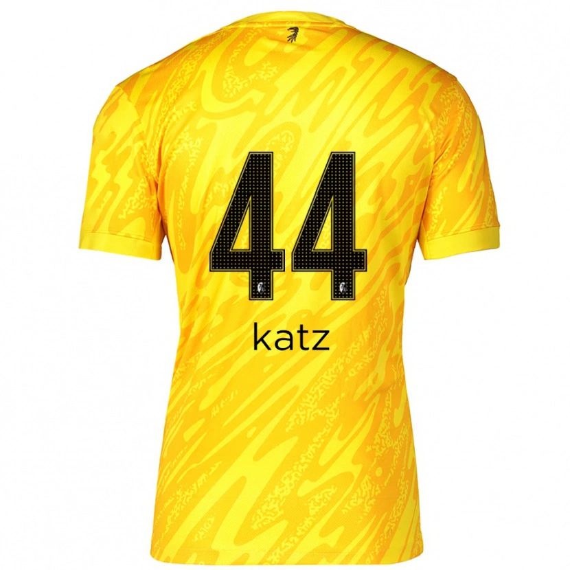 Danxen Męski Kilian Katz #44 Żółty Czarny Koszulka Bramkarska 2025/26