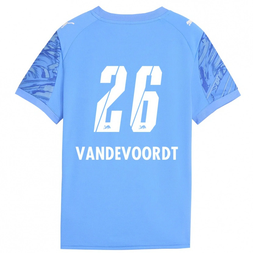 Danxen Męski Maarten Vandevoordt #26 Królewski Niebieski Czerwony Koszulka Bramkarska 2025/26