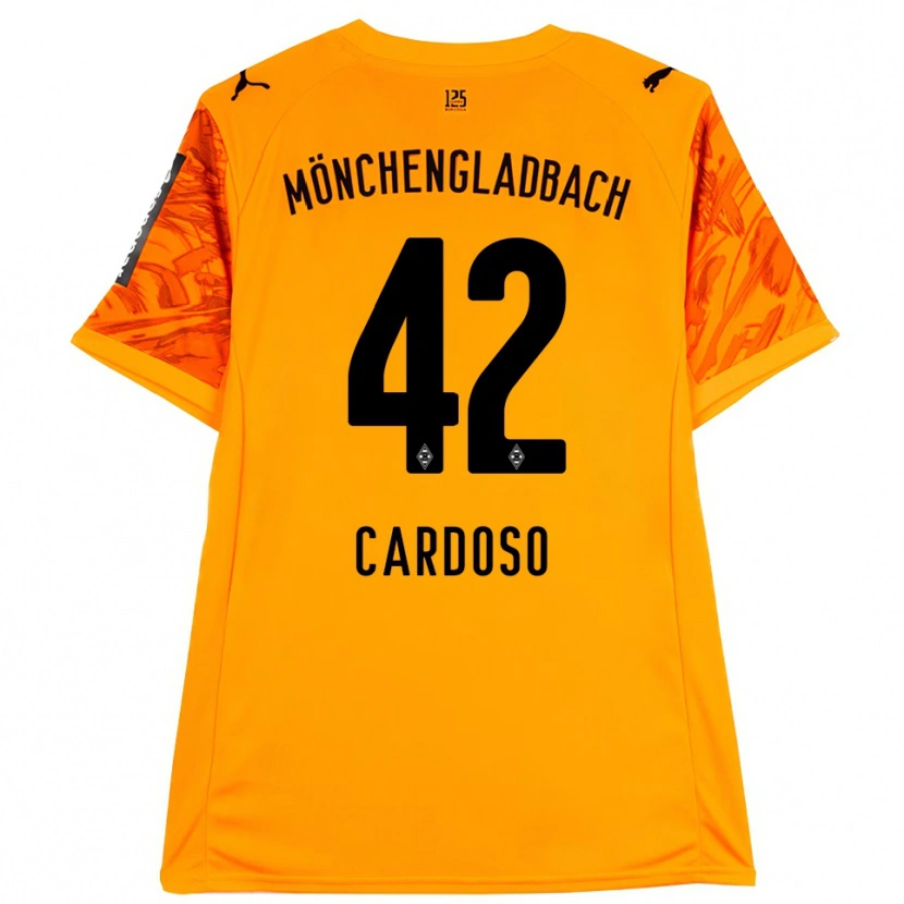 Danxen Męski Tiago Pereira Cardoso #42 Pomarańczowy Żółty Czarny Koszulka Bramkarska 2025/26