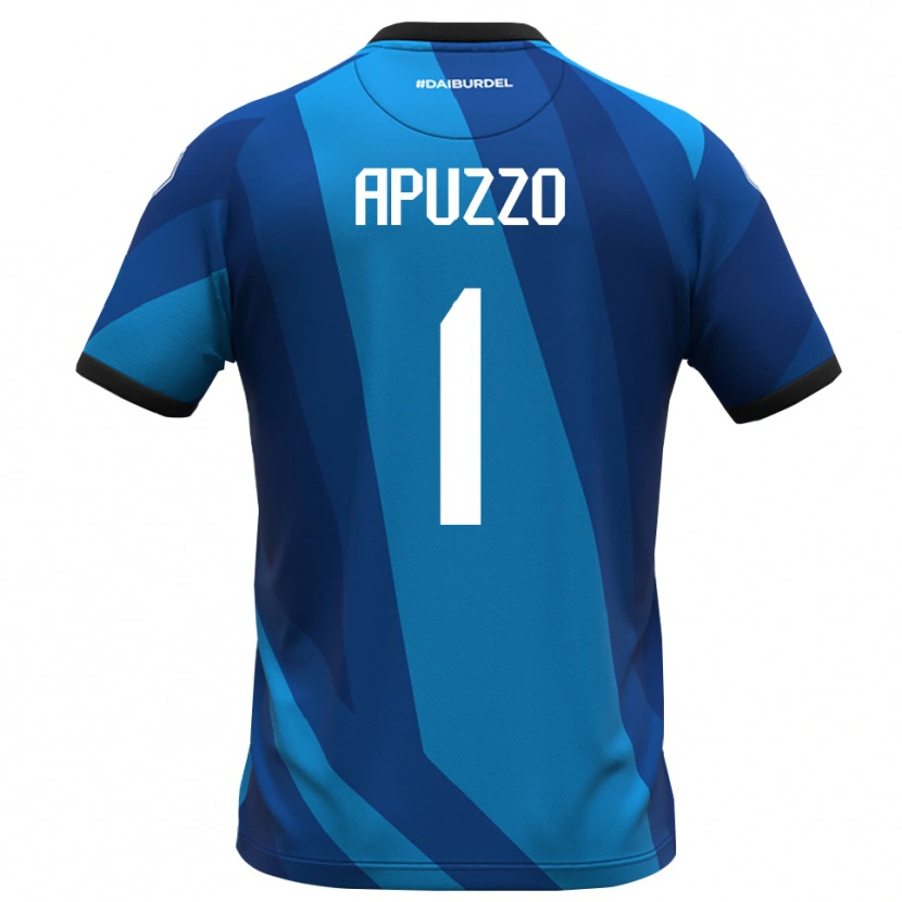 Danxen Męski Davide Apuzzo #1 Królewski Niebieski Pomarańczowy Koszulka Bramkarska 2025/26