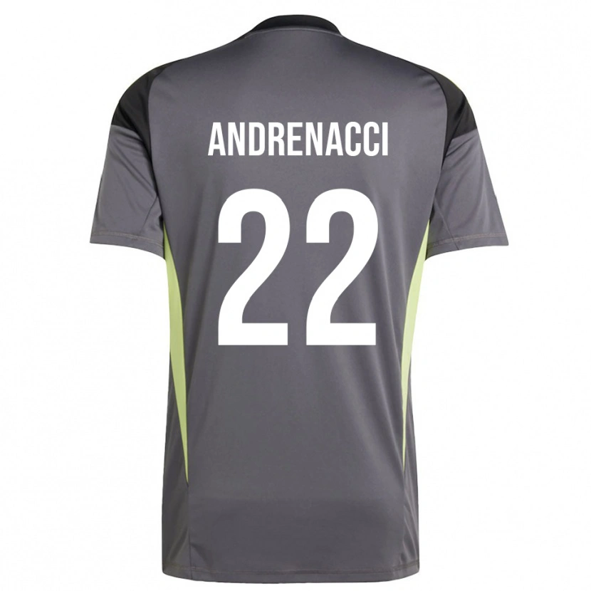 Danxen Męski Lorenzo Andrenacci #22 Ciemnoszary Koszulka Bramkarska 2025/26