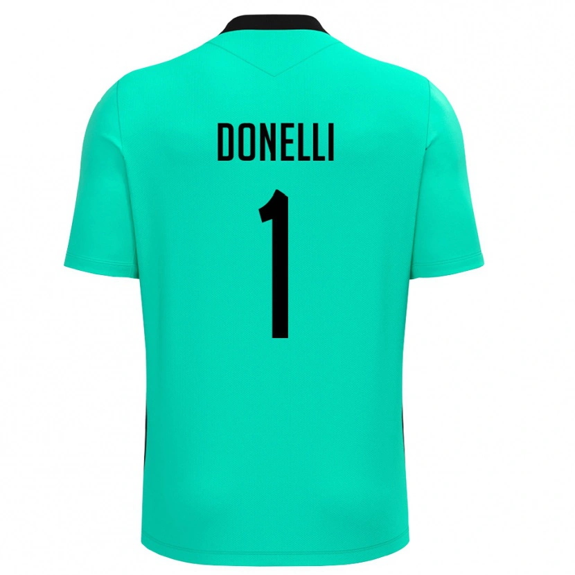 Danxen Męski Matteo Donelli #1 Turkusowy Czarny Koszulka Bramkarska 2025/26