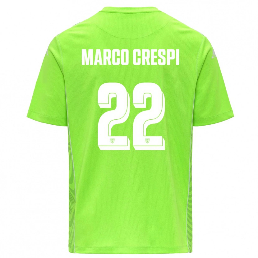 Danxen Męski Gian Marco Crespi #22 Trawnikowa Zieleń Biała Koszulka Bramkarska 2025/26