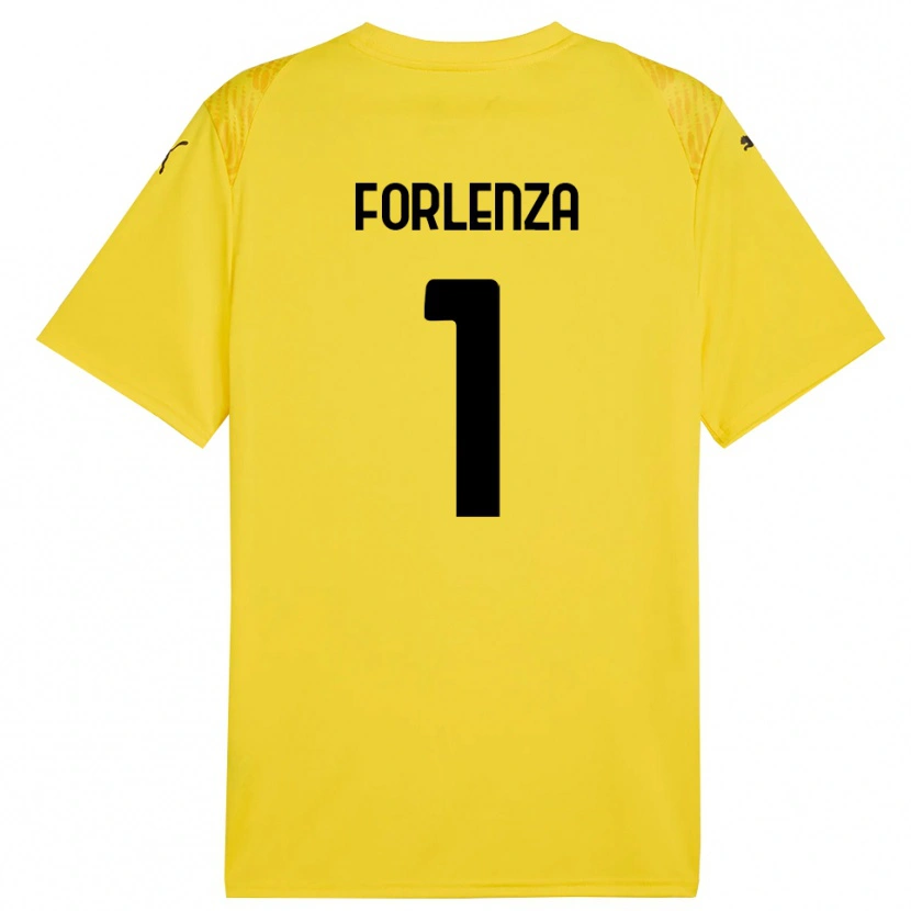Danxen Męski Carlo Forlenza #1 Żółty Czarny Koszulka Bramkarska 2025/26
