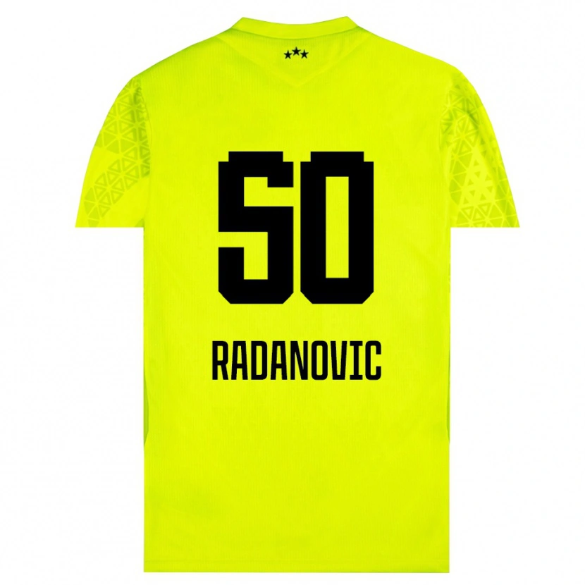 Danxen Męski Savo Radanovic #50 Żółtozielony Czarny Koszulka Bramkarska 2025/26