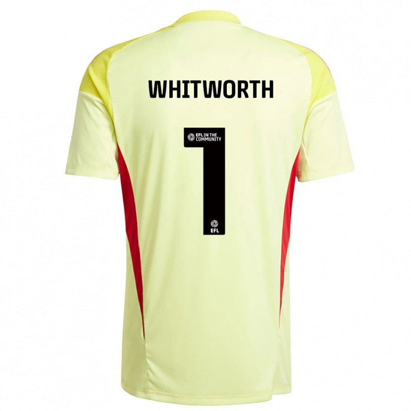 Danxen Męski Joe Whitworth #1 Jasny Żółty Koszulka Bramkarska 2025/26