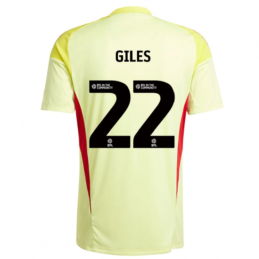 Danxen Męski Olivia Giles #22 Jasny Żółty Koszulka Bramkarska 2025/26