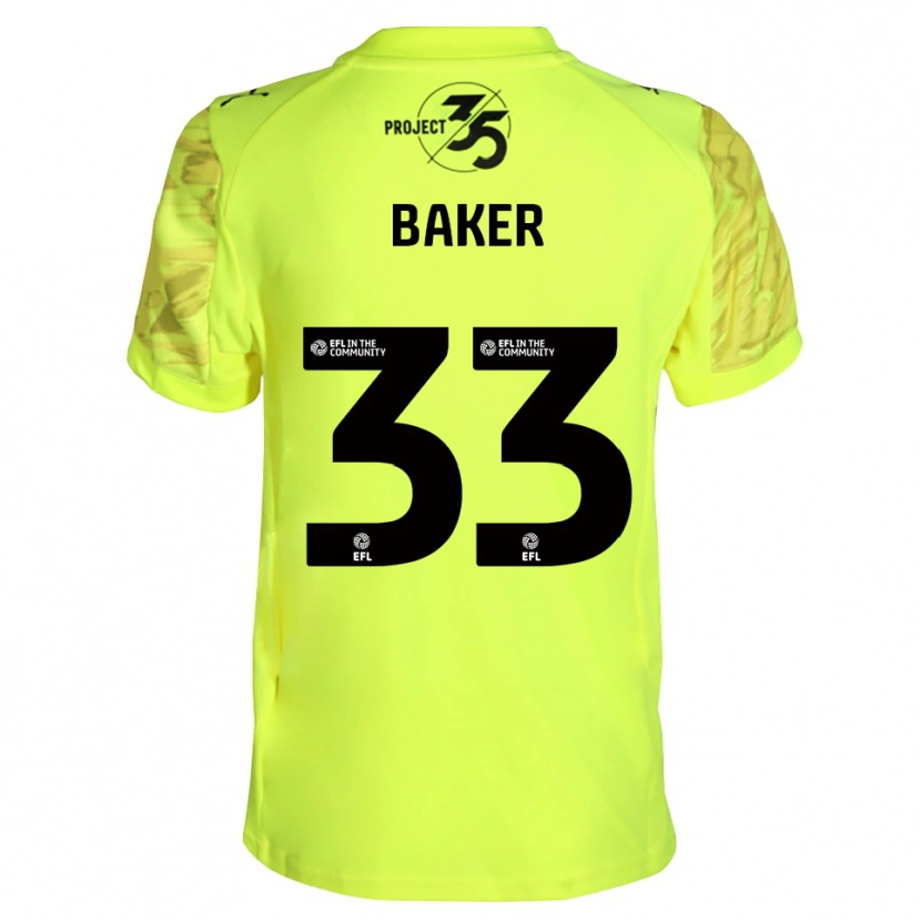 Danxen Męski Zak Baker #33 Czarny Fluorescencyjny Koszulka Bramkarska 2025/26