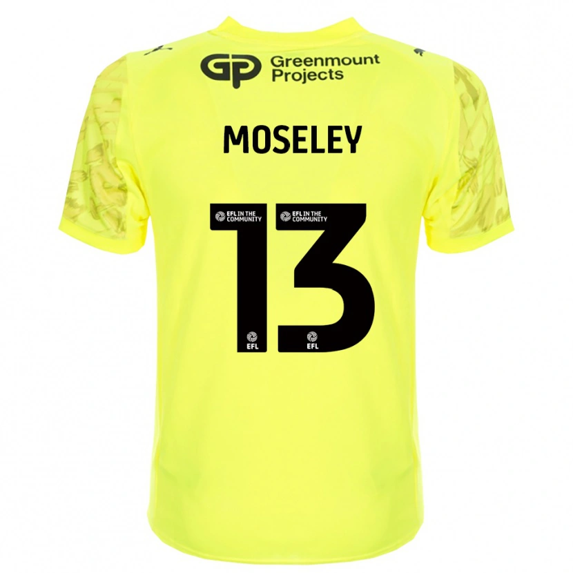 Danxen Męski Faye Moseley #13 Czarny Fluorescencyjny Koszulka Bramkarska 2025/26