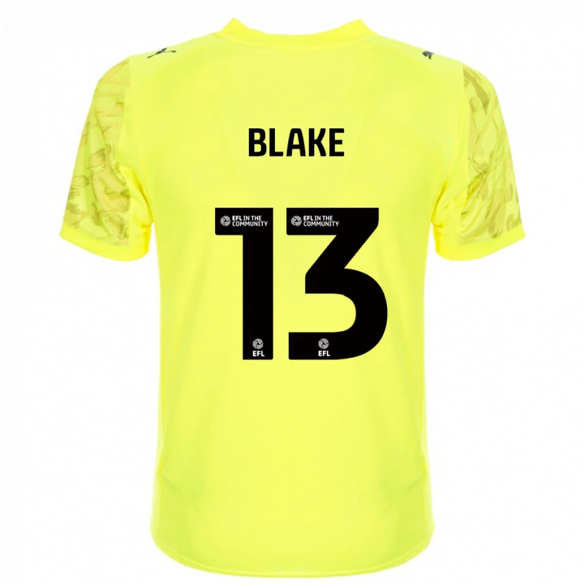 Danxen Męski Billy Blake #13 Czarny Żółty Koszulka Bramkarska 2025/26