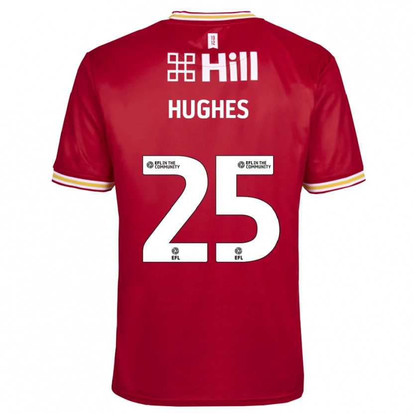Danxen Męski Ben Hughes #25 Biało Czerwony Koszulka Bramkarska 2025/26