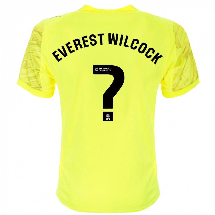 Danxen Męski Tom Everest Wilcock #0 Czarny Żółty Koszulka Bramkarska 2025/26