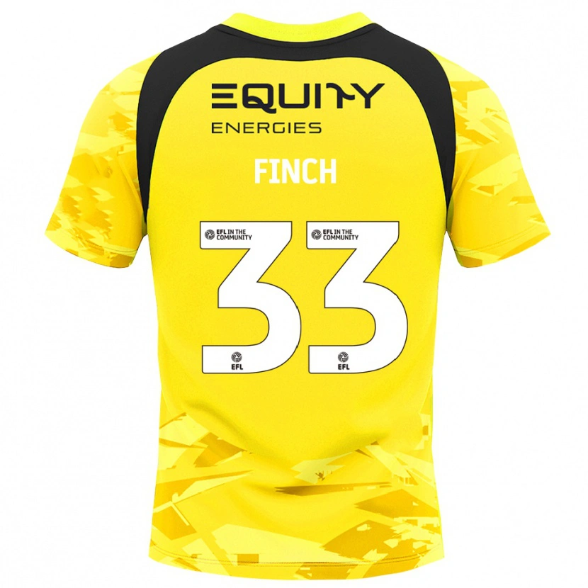 Danxen Męski Tom Finch #33 Czarny Jasny Żółty Koszulka Bramkarska 2025/26