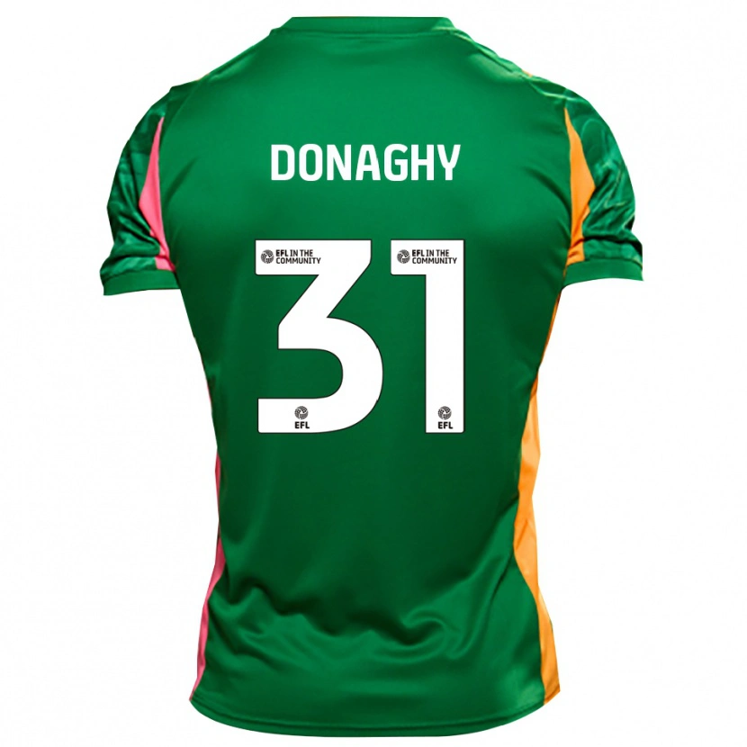 Danxen Męski Tom Donaghy #31 Zielono Pomarańczowy Koszulka Bramkarska 2025/26