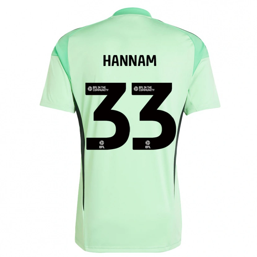 Danxen Męski Shawna Hannam #33 Czarny Jasny Zielony Koszulka Bramkarska 2025/26
