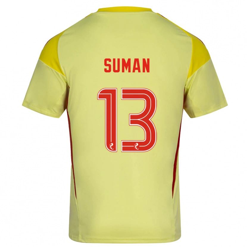 Danxen Męski Nick Suman #13 Czerwono Żółty Koszulka Bramkarska 2025/26