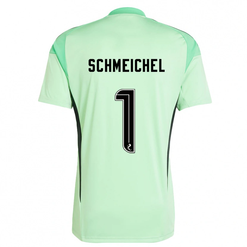 Danxen Męski Kasper Schmeichel #1 Czarny Jasny Zielony Koszulka Bramkarska 2025/26