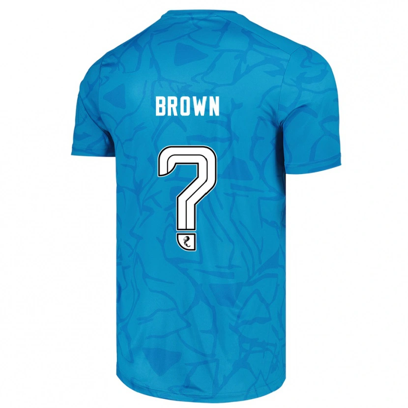 Danxen Męski Fraser Brown #0 Biało Niebieski Koszulka Bramkarska 2025/26