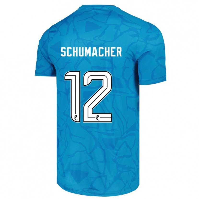Danxen Męski Noa Schumacher #12 Biało Niebieski Koszulka Bramkarska 2025/26