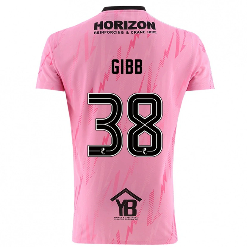 Danxen Męski Thomas Gibb #38 Czarny Różowy Koszulka Bramkarska 2025/26