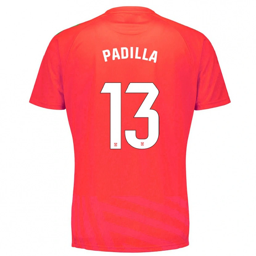 Danxen Męski Alejandro Padilla #13 Czerwony Biały Koszulka Bramkarska 2025/26
