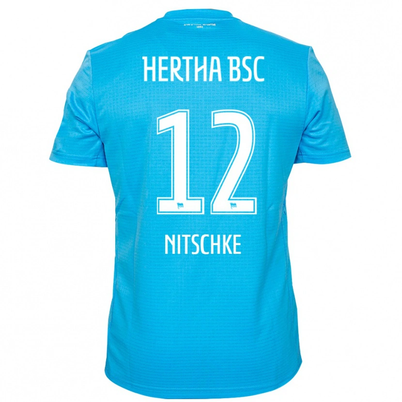 Danxen Męski Til Nitschke #12 Jasnoniebieski Biały Koszulka Bramkarska 2025/26