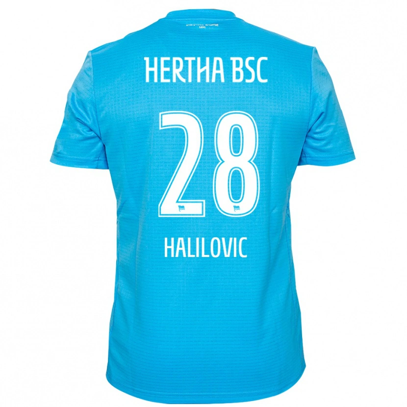 Danxen Męski Din Halilovic #28 Jasnoniebieski Biały Koszulka Bramkarska 2025/26