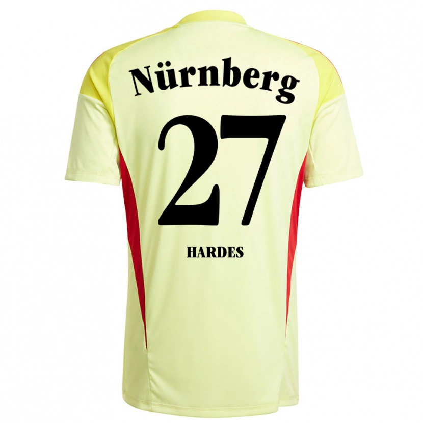 Danxen Męski Aaron Hardes #27 Żółty Czarny Koszulka Bramkarska 2025/26