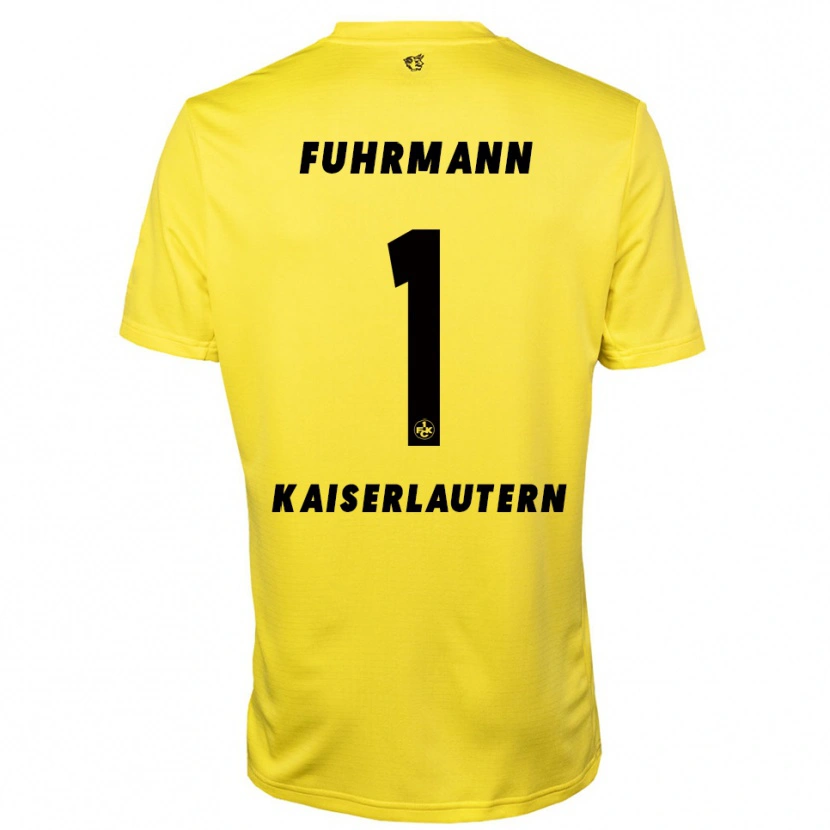 Danxen Męski Lasse Fuhrmann #1 Żółty Czarny Koszulka Bramkarska 2025/26