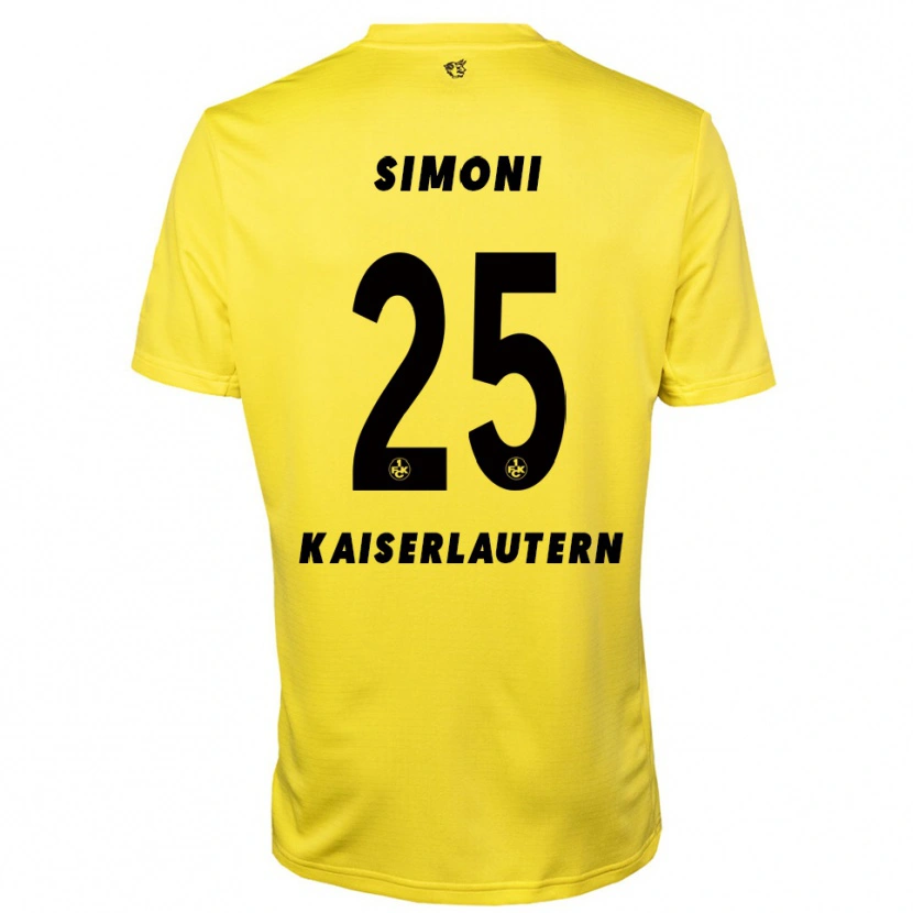 Danxen Męski Simon Simoni #25 Żółty Czarny Koszulka Bramkarska 2025/26