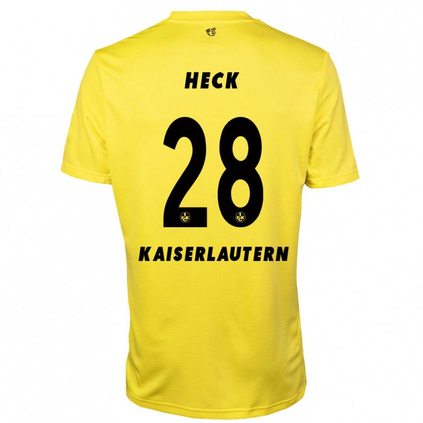 Danxen Męski Fabian Heck #28 Żółty Czarny Koszulka Bramkarska 2025/26