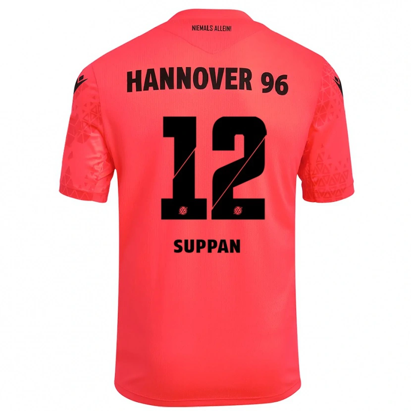 Danxen Męski Jannik Suppan #12 Czerwony Czarny Koszulka Bramkarska 2025/26