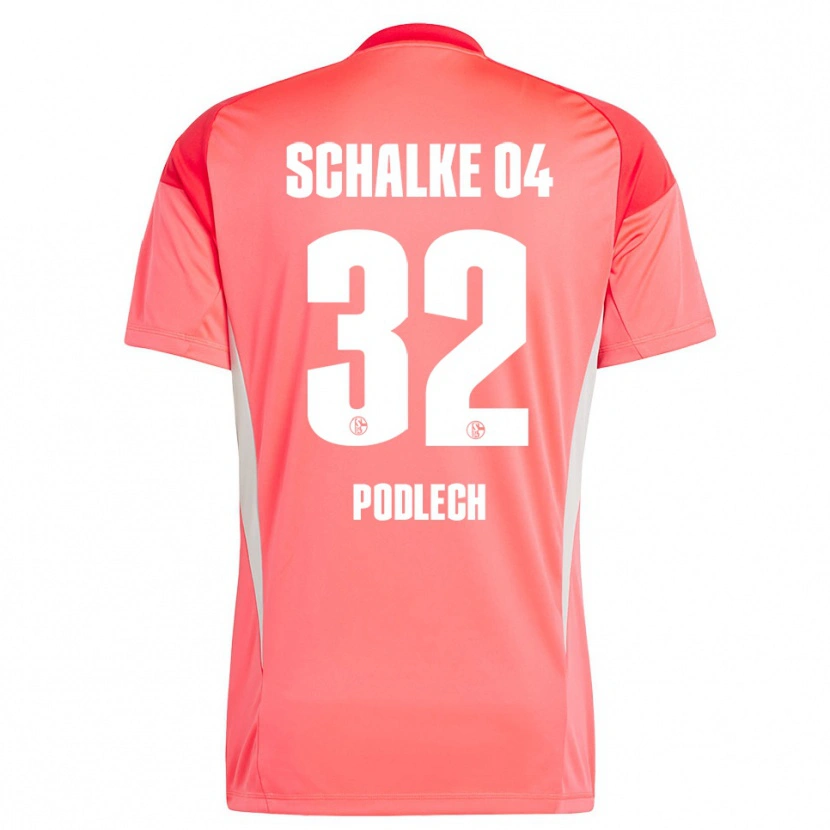 Danxen Męski Luca Podlech #32 Koralowa Czerwień Koszulka Bramkarska 2025/26