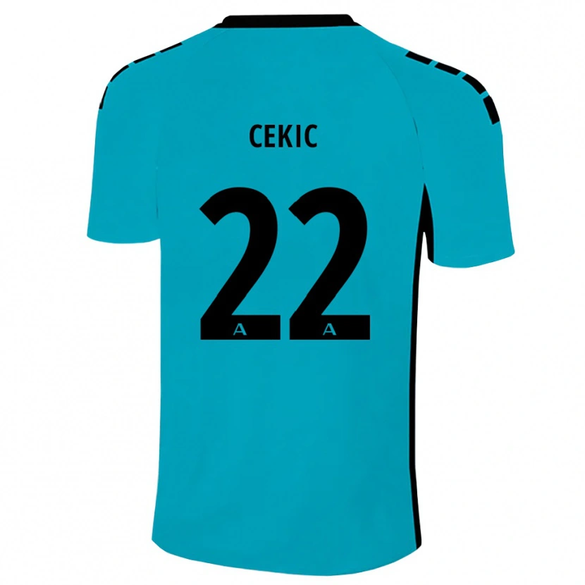 Danxen Męski Adnan Cekic #22 Cyjan Koszulka Bramkarska 2025/26