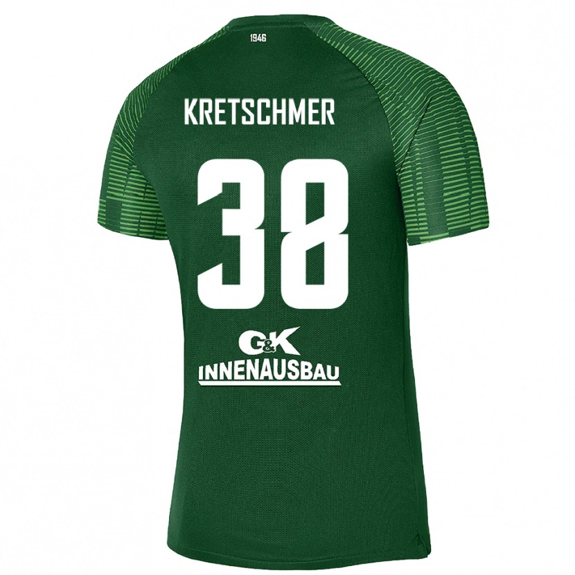 Danxen Męski Theo Kretschmer #38 Głęboka Zieleń Czarny Koszulka Bramkarska 2025/26